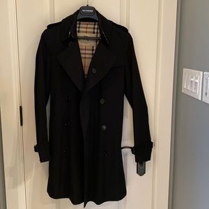 Burberry Black Trench Coat - size 6